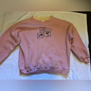 Pink Embroidered Women's Crewneck Sweatshirt